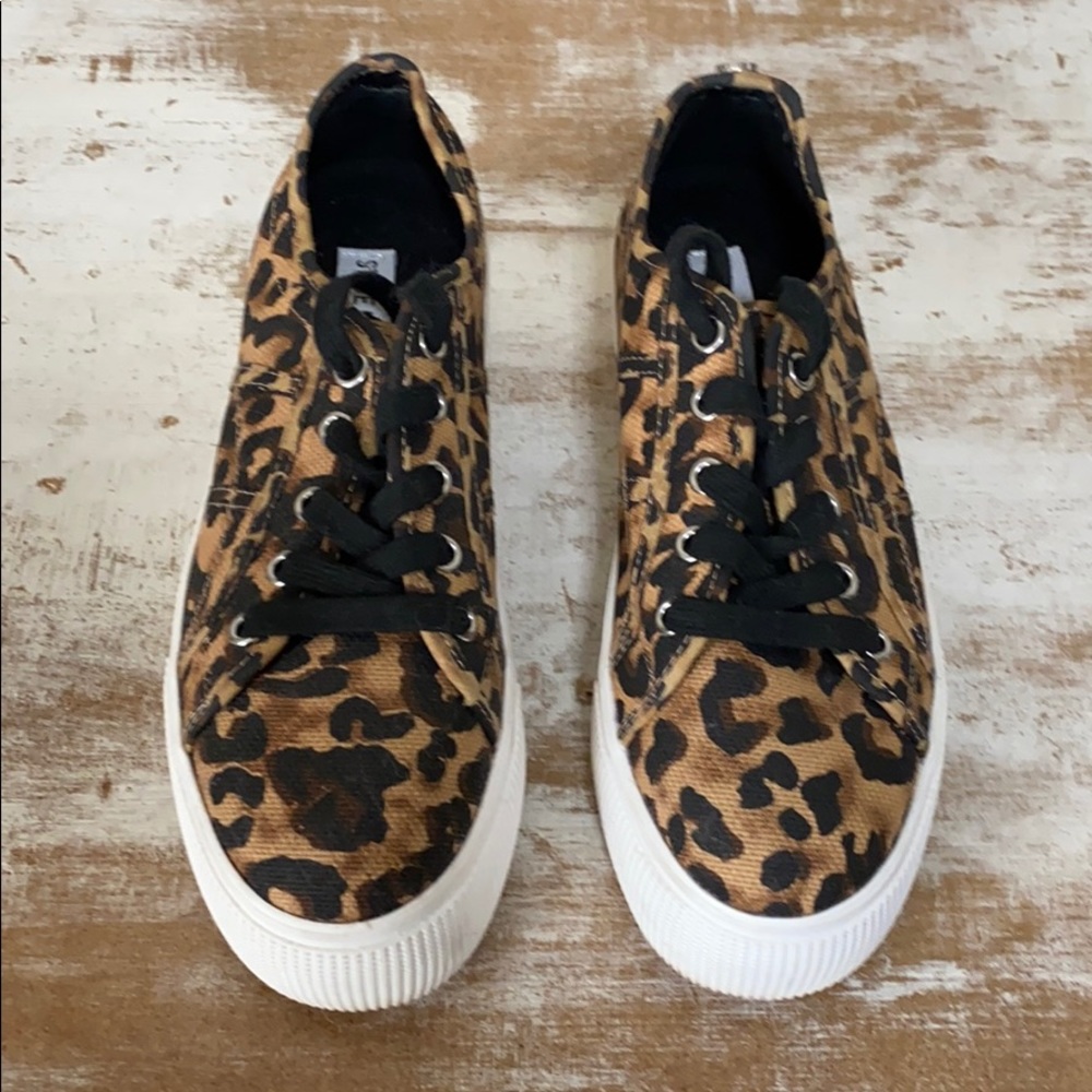 Steven Madden cheetah wedge sneakers